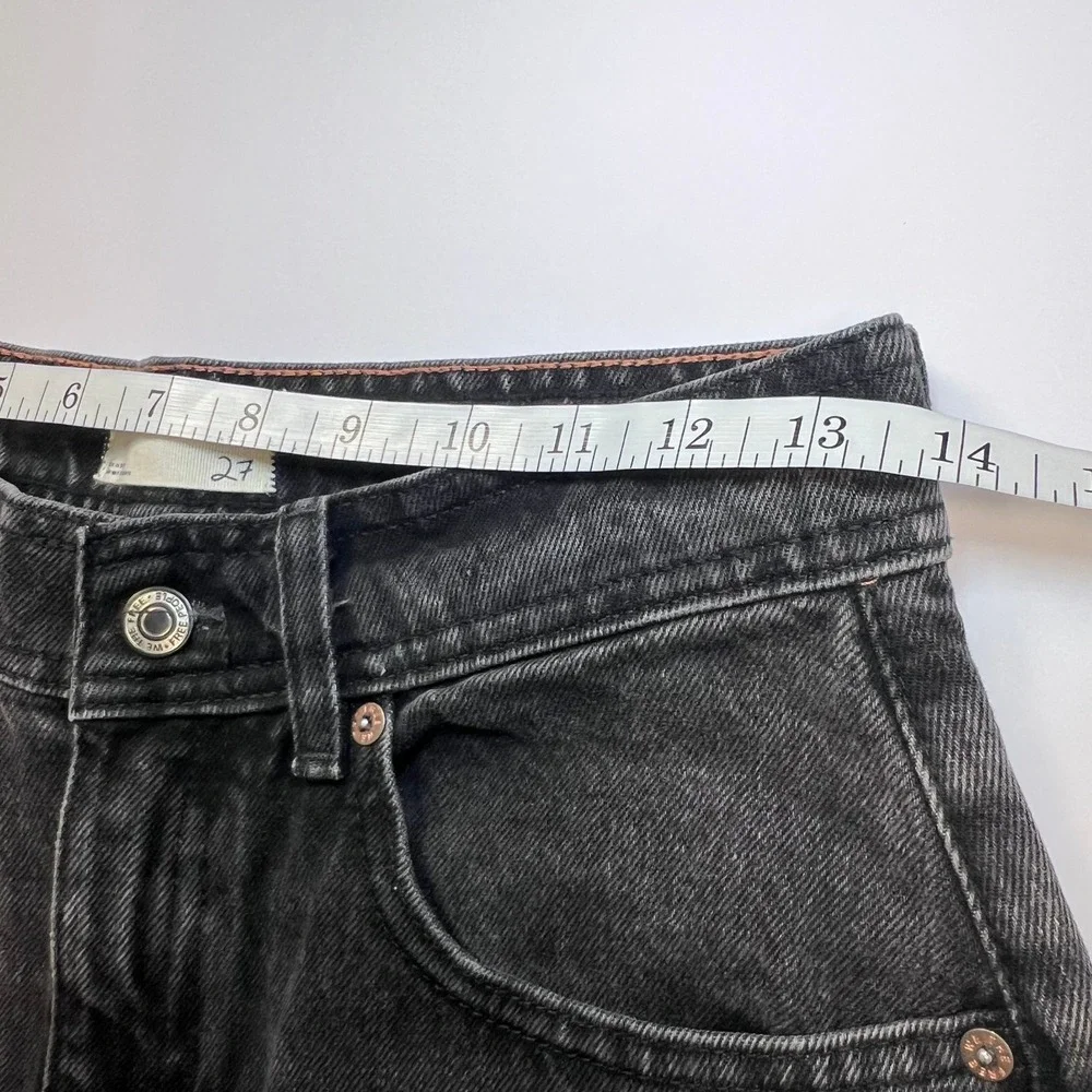 We The Free Xena Slim Straight Jeans Size 27 Black High Rise Straight‎ Leg
